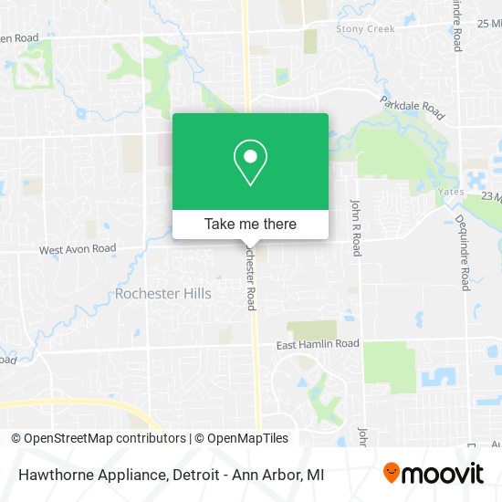 Mapa de Hawthorne Appliance