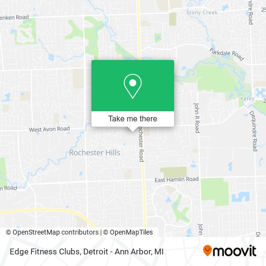 Edge Fitness Clubs map