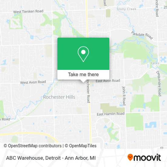ABC Warehouse map