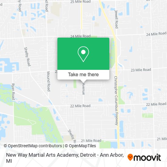 Mapa de New Way Martial Arts Academy