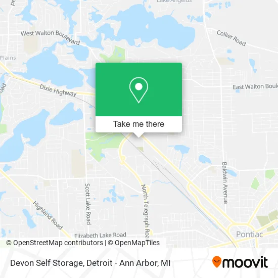 Devon Self Storage map