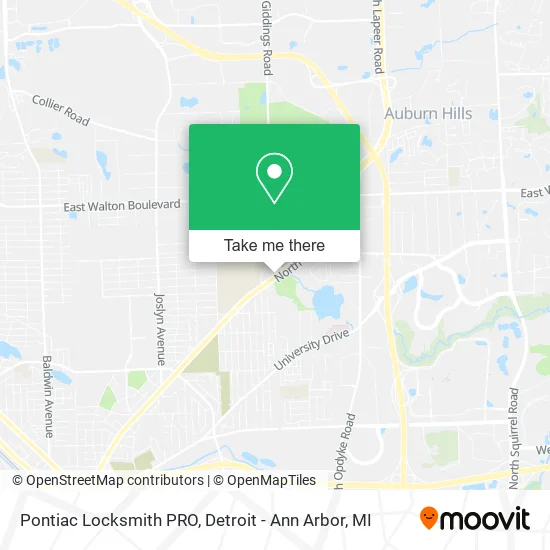 Pontiac Locksmith PRO map