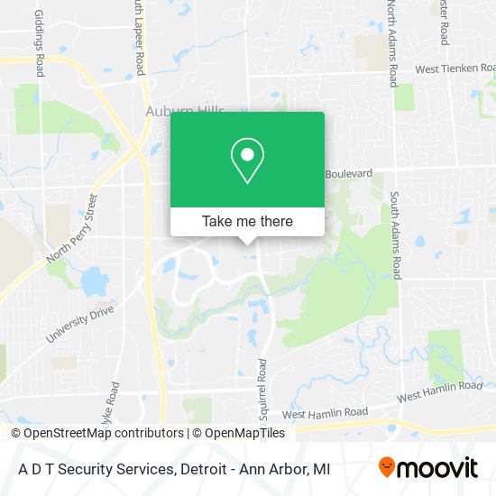 A D T Security Services map