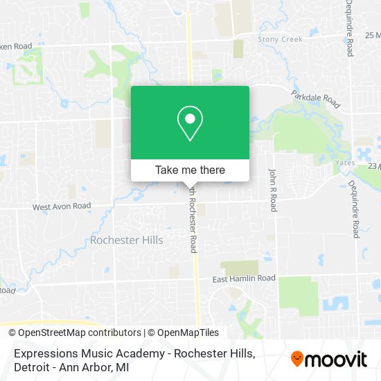 Expressions Music Academy - Rochester Hills map