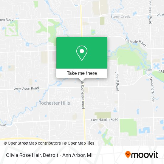 Mapa de Olivia Rose Hair