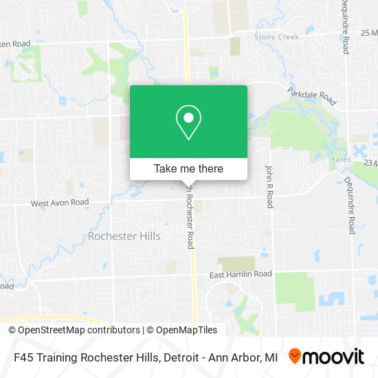 F45 Training Rochester Hills map
