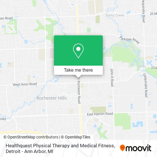 Mapa de Healthquest Physical Therapy and Medical Fitness