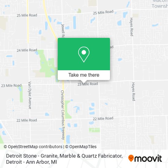 Mapa de Detroit Stone - Granite, Marble & Quartz Fabricator