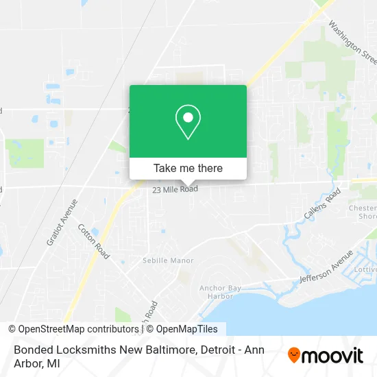 Bonded Locksmiths New Baltimore map