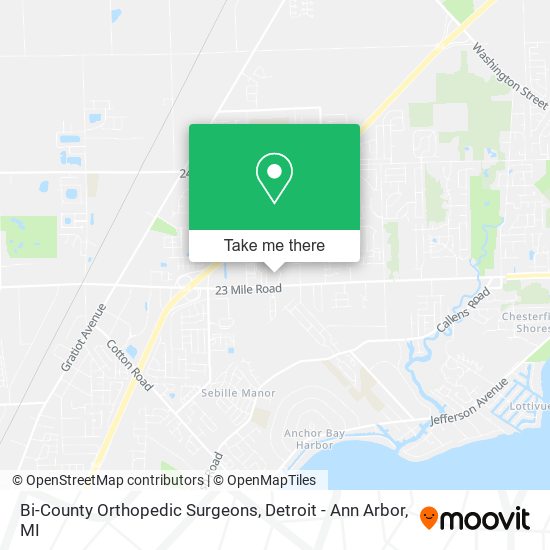 Bi-County Orthopedic Surgeons map