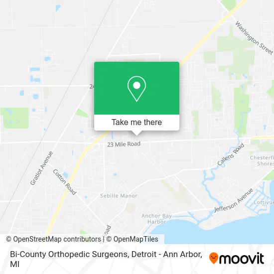 Bi-County Orthopedic Surgeons map