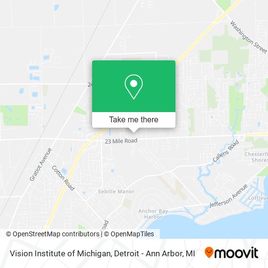 Vision Institute of Michigan map
