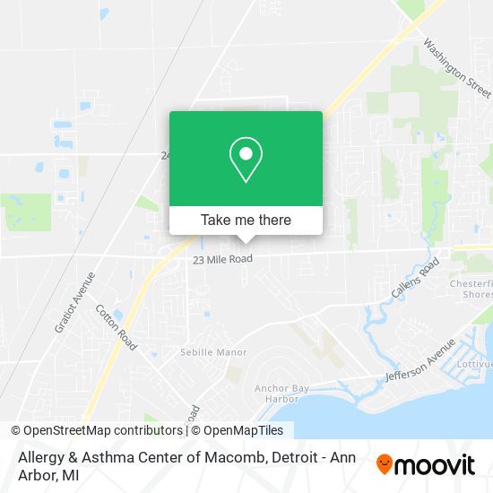 Allergy & Asthma Center of Macomb map