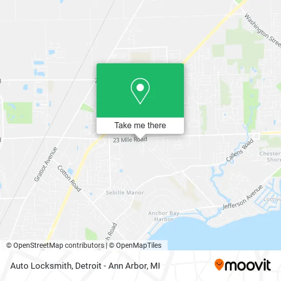 Mapa de Auto Locksmith