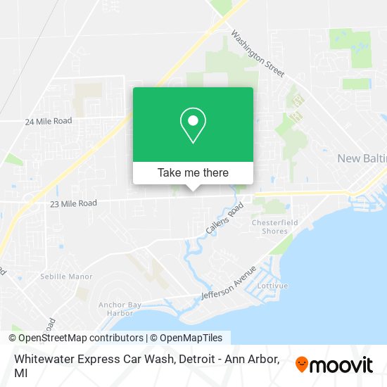 Whitewater Express Car Wash map
