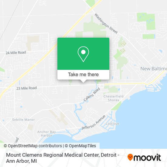 Mount Clemens Regional Medical Center map