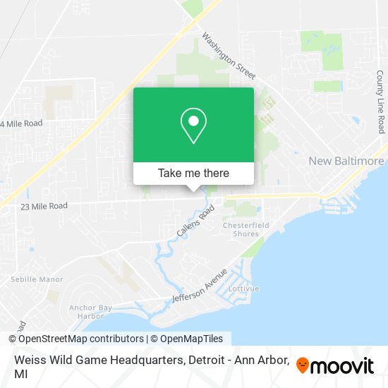 Weiss Wild Game Headquarters map