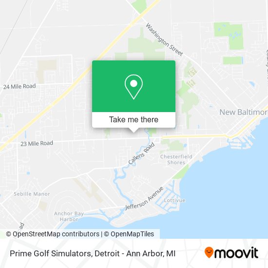 Mapa de Prime Golf Simulators