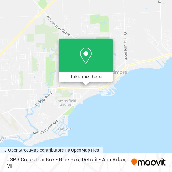 USPS Collection Box - Blue Box map