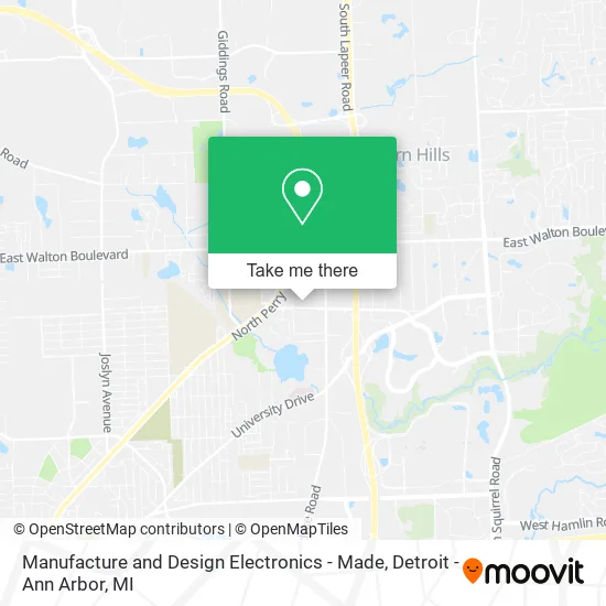 Manufacture and Design Electronics - Made map