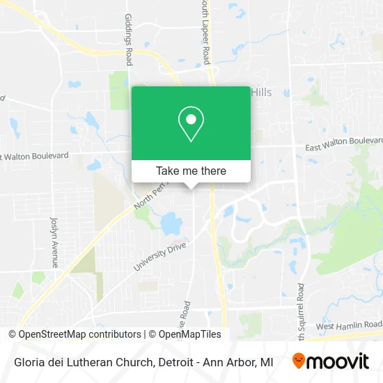 Gloria dei Lutheran Church map