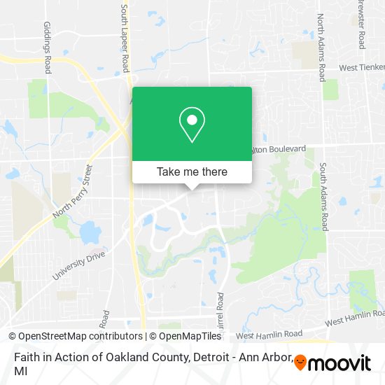 Mapa de Faith in Action of Oakland County