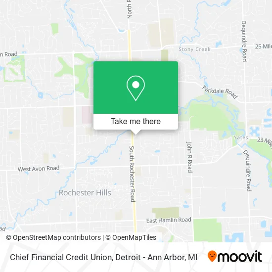 Chief Financial Credit Union map