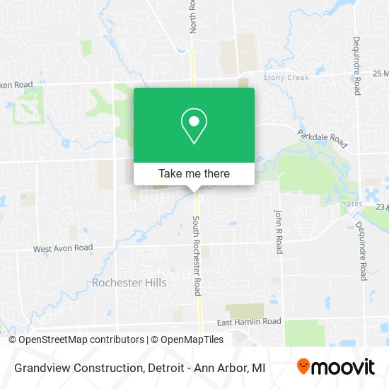 Grandview Construction map