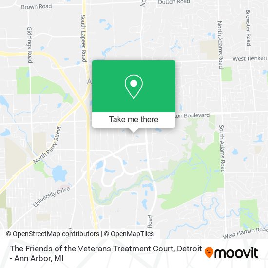 The Friends of the Veterans Treatment Court map