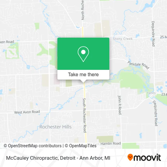 McCauley Chiropractic map