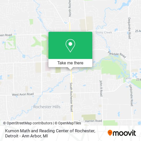 Kumon Math and Reading Center of Rochester map