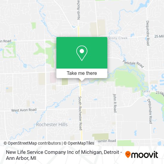 Mapa de New Life Service Company Inc of Michigan