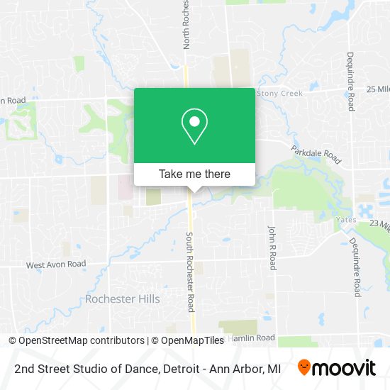 2nd Street Studio of Dance map