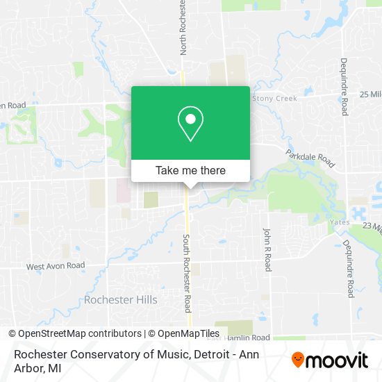 Rochester Conservatory of Music map