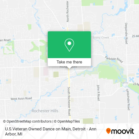 U.S.Veteran Owned Dance on Main map