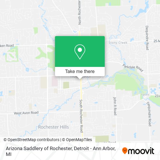 Arizona Saddlery of Rochester map