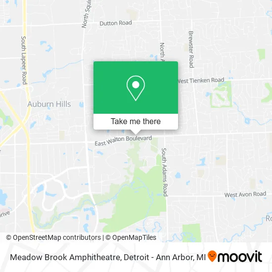 Meadow Brook Amphitheatre map