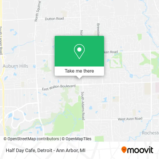 Half Day Cafe map