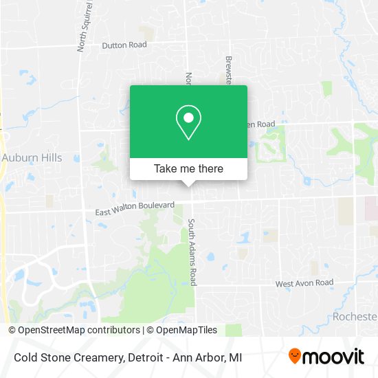 Mapa de Cold Stone Creamery