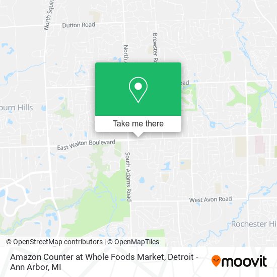Mapa de Amazon Counter at Whole Foods Market