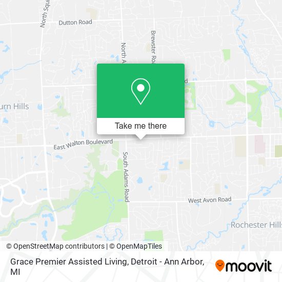 Grace Premier Assisted Living map