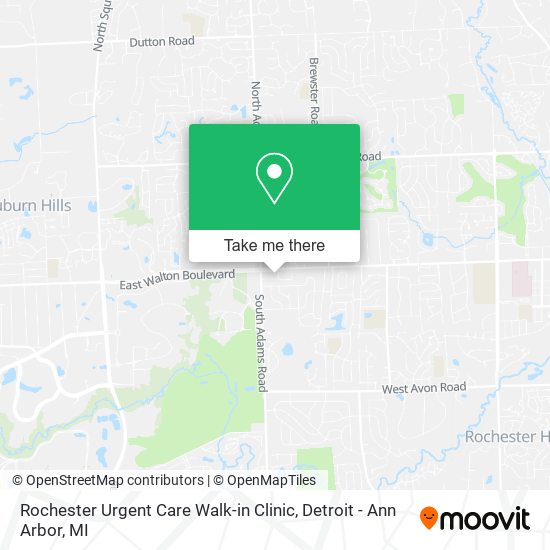 Rochester Urgent Care Walk-in Clinic map