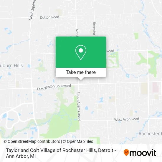 Taylor and Colt Village of Rochester Hills map