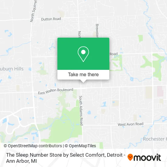The Sleep Number Store by Select Comfort map