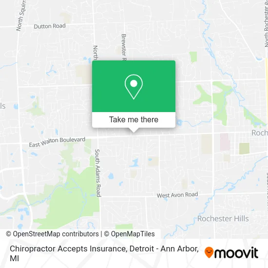 Chiropractor Accepts Insurance map