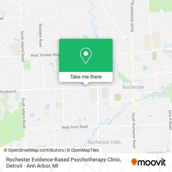 Mapa de Rochester Evidence-Based Psychotherapy Clinic