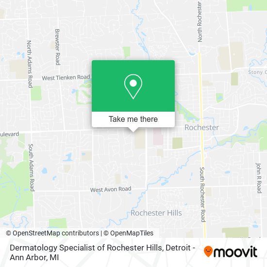 Dermatology Specialist of Rochester Hills map