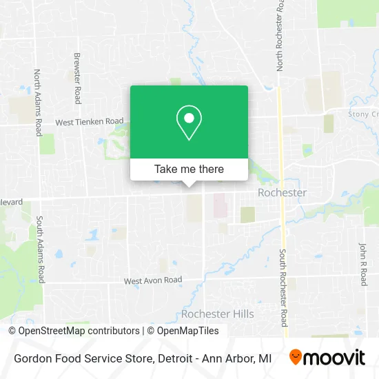 Gordon Food Service Store map