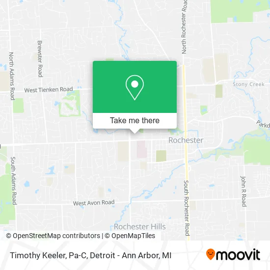 Timothy Keeler, Pa-C map