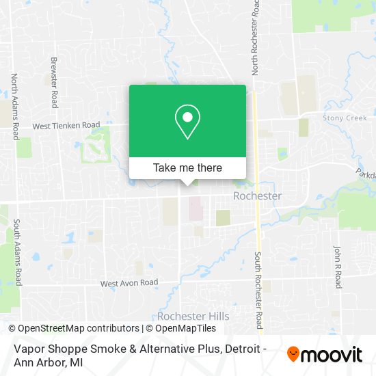 Vapor Shoppe Smoke & Alternative Plus map